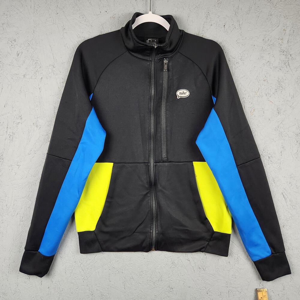 Nike Jacket Mens Medium Colorblock Full Zip Track Nike Logo DJ5284-010 Heritage